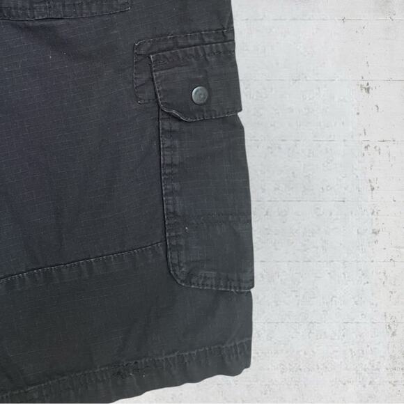 ECKO UNLTD Cargo Shorts Black Men SZ 34 Relaxed Baggy Fit Ripstop Skater Hip Hop - Picture 5 of 10